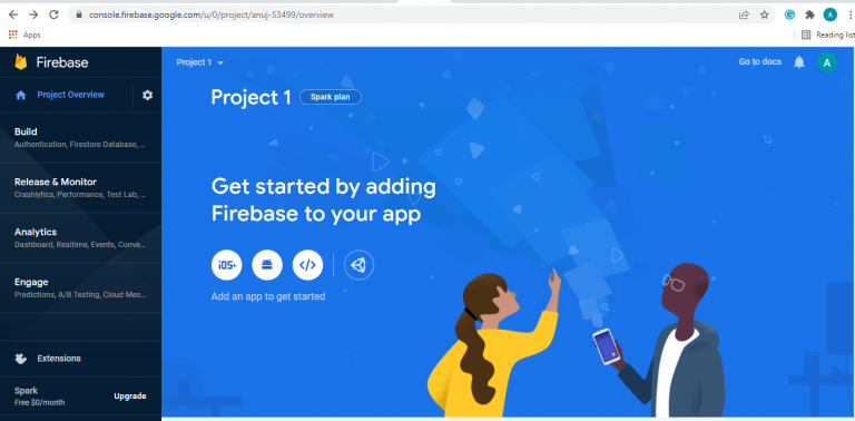 firebase project for facebook login using react